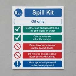 Spill Kit - Oil Type Only - Multi-Message Spill Kit - Oil Type Only - Multi-Message