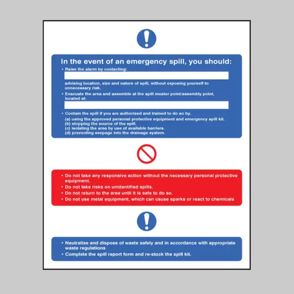 In the Event of An Emergency Spill