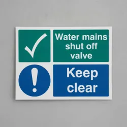 Water Mains Shut Off Valve - Keep Clear Water Mains Shut Off Valve - Keep Clear