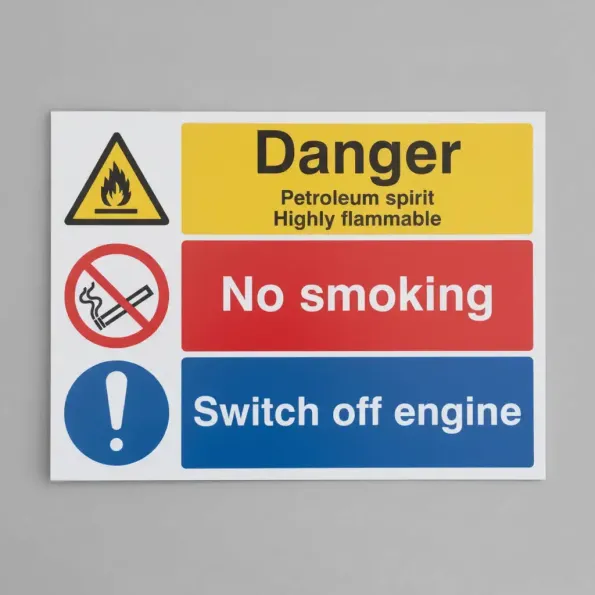 Petroleum Spirit - Highly Flammable - No Smoking - Switch Off Engine Petroleum Spirit - Highly Flammable - No Smoking - Switch Off Engine