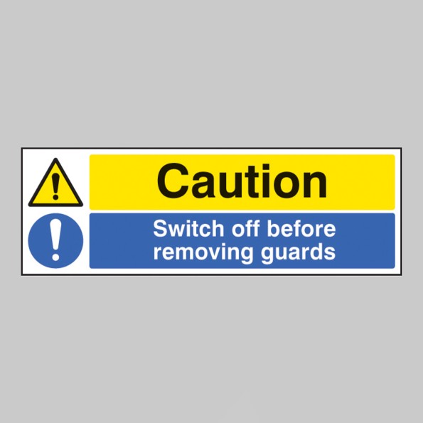 Caution - Switch Off Before Removing Guards