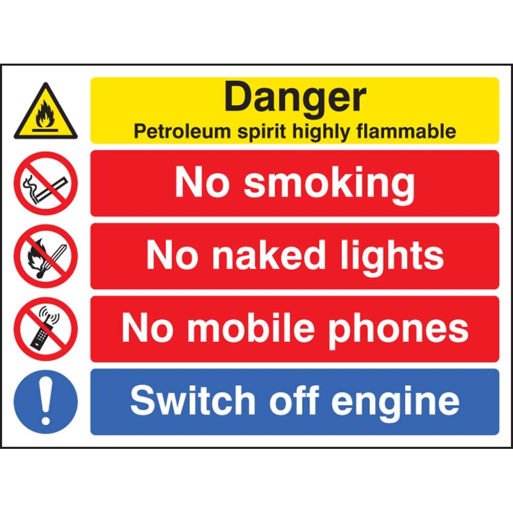 Lot De 10 Autocollants D'avertissement Avec Inscription « Danger Highly Flammable LPG », « No Smoking Or Naked Lights » - 30 X 10 Cm - Autocollant Pour Bureau, Entreprise, école, Hôtel