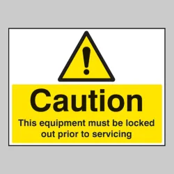 Caution - This Equipment Must be Locked Out Prior to Servicing