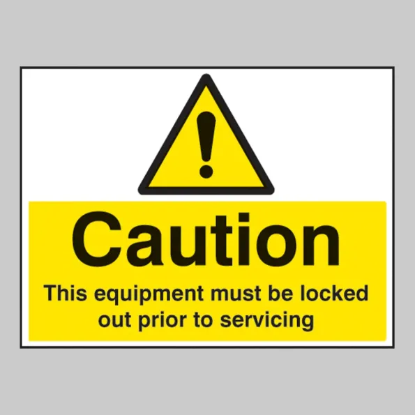 Caution - This Equipment Must be Locked Out Prior to Servicing Caution - This Equipment Must be Locked Out Prior to Servicing