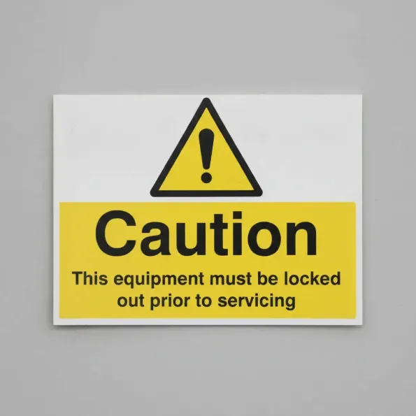 Caution - This Equipment Must be Locked Out Prior to Servicing