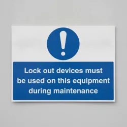 Lockout Devices Must be Used On this Equipment During Maintenance Lockout Devices Must be Used On this Equipment During Maintenance