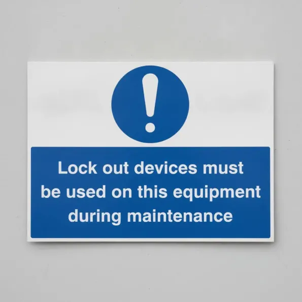 Lockout Devices Must be Used On this Equipment During Maintenance