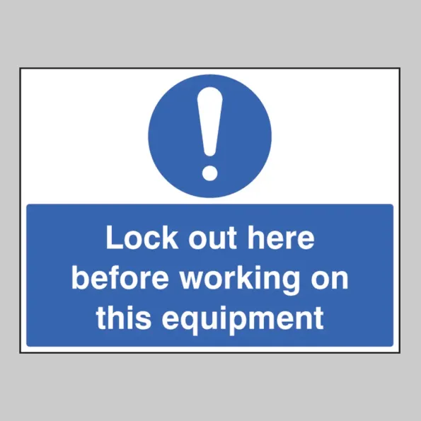 Lockout Here Before Working On this Equipment