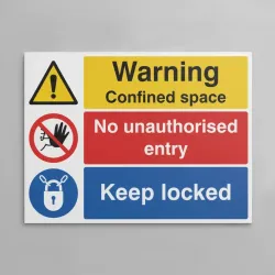 Warning - Confined Space - No Entry - Keep Locked Warning - Confined Space - No Entry - Keep Locked