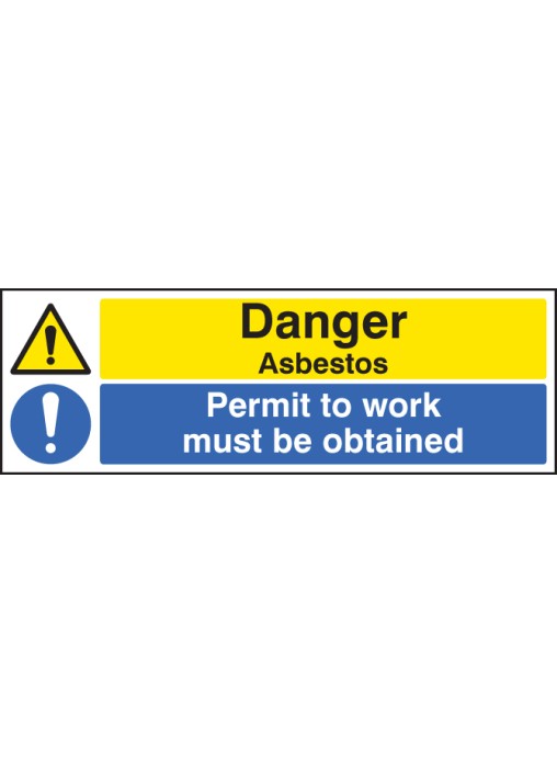 Danger Asbestos Permit to Work Must be Obtained