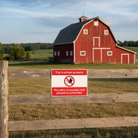 This Is Private Property the Entry of Unauthorised Persons