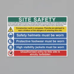 Site Safety - H&S Act - Construction Work - Helmets - Footwear - Hi Vis - Unauthorised Entry Forbidden Site Safety - H&S Act - Construction Work - Helmets - Footwear - Hi Vis - Unauthorised Entry Forbidden