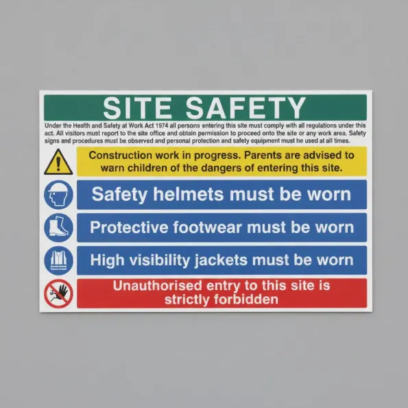 Site Safety - H&S Act - Construction Work - Helmets - Footwear - Hi Vis - Unauthorised Entry Forbidden Site Safety - H&S Act - Construction Work - Helmets - Footwear - Hi Vis - Unauthorised Entry Forbidden