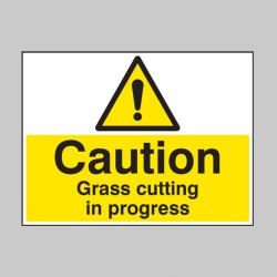 Caution - Grass Cutting in Progress
