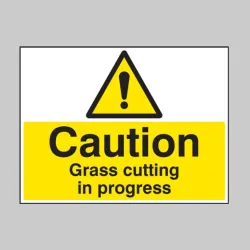 Caution - Grass Cutting in Progress