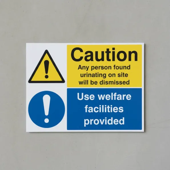 Caution - Any Person Found Urinating / Use Welfare Facilities