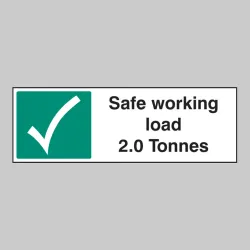 Safe Working Load 2.0 Tonnes Safe Working Load 2.0 Tonnes