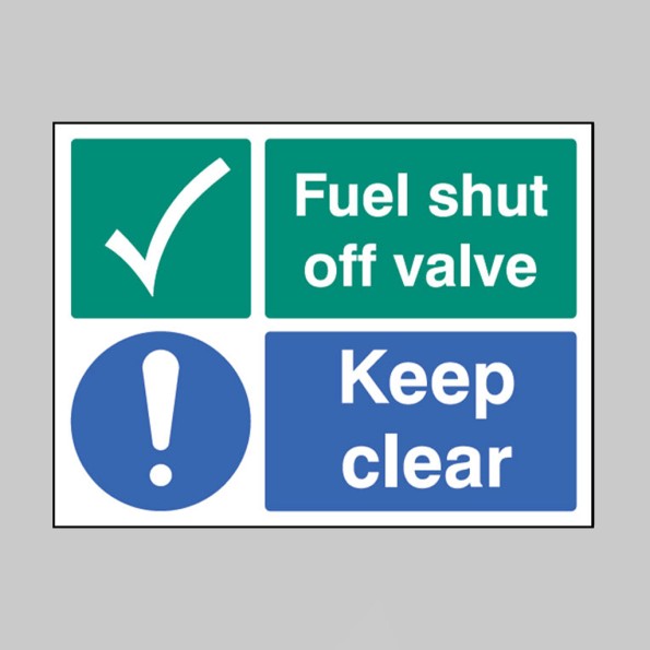 Fuel Shut Off Valve - Keep Clear