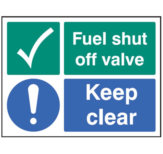 Fuel Shut Off Valve - Keep Clear