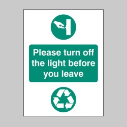 Please Turn Off Light Before You Leave