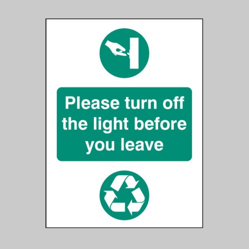 Please Turn Off Light Before You Leave