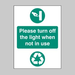 Please Turn Off Light When Not in Use