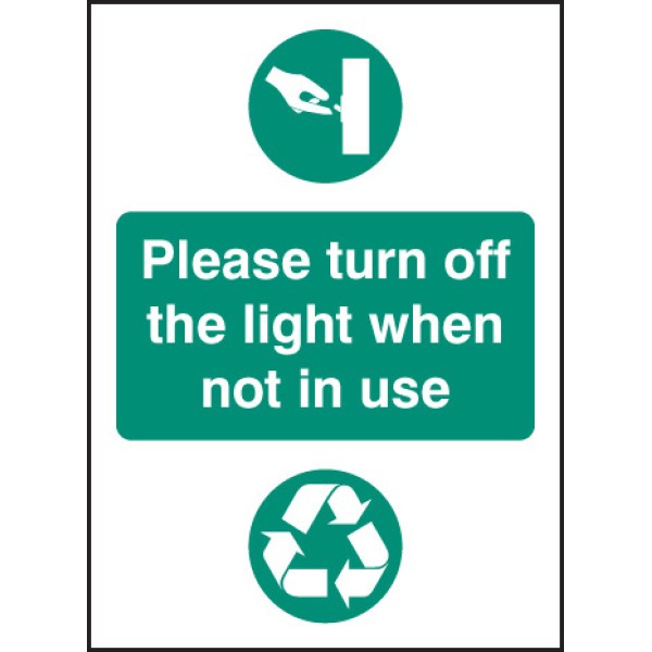 Please Turn Off Light When Not in Use