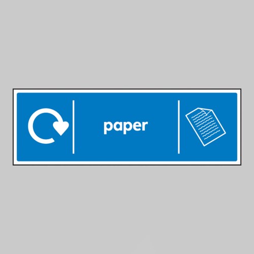 Paper - WRAP Recycling Sign