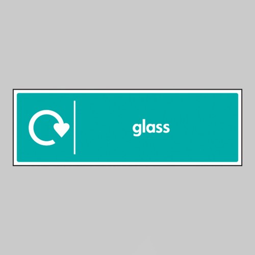 Glass - WRAP Recycling Sign