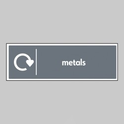 Metals - WRAP Recycling Sign