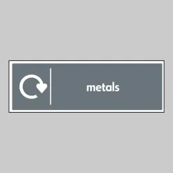 Metals - WRAP Recycling Sign