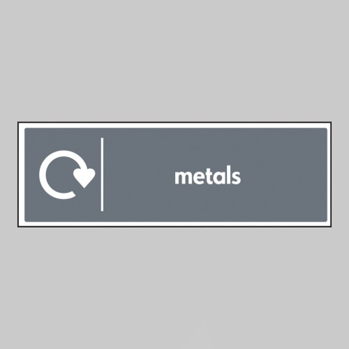 Metals - WRAP Recycling Sign