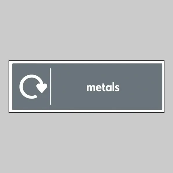Metals - WRAP Recycling Sign Metals - WRAP Recycling Sign