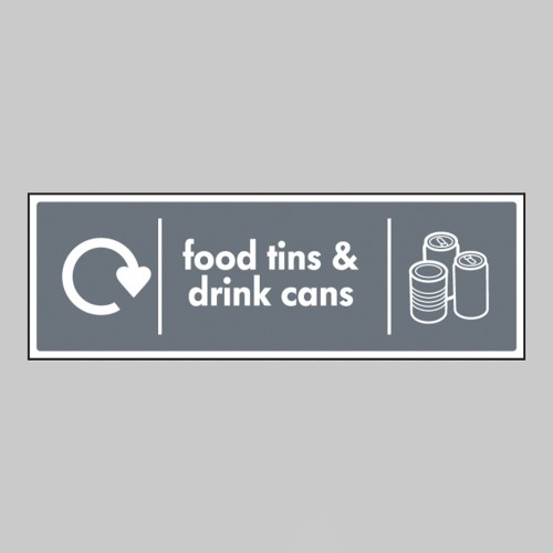 Food Tins & Drink Cans - WRAP Recycling Sign