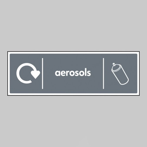 Aerosols - WRAP Recycling Sign