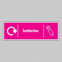 Batteries - WRAP Recycling Sign