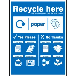 Recycle Here - Paper