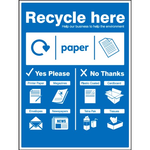 Paper - WRAP Recycle Here Sign