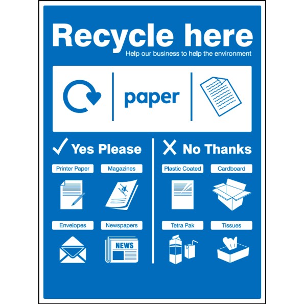 Recycle Here - Paper