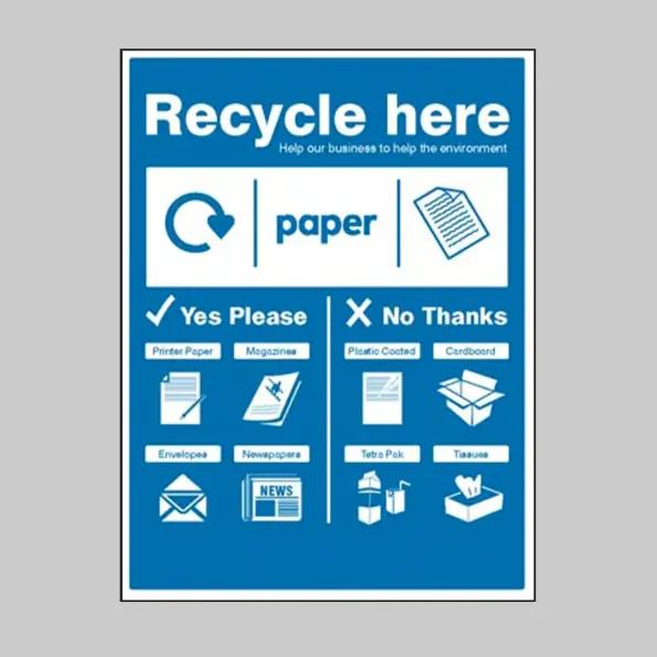 Recycle Here - Paper Recycle Here - Paper