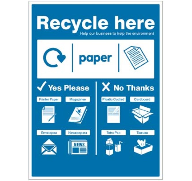 Paper - WRAP Recycle Here Sign