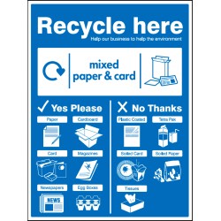 Recycle Here - Paper & Cardboard