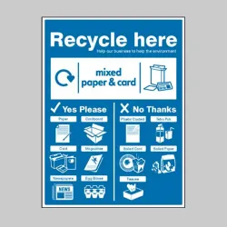 Recycle Here - Paper & Cardboard Recycle Here - Paper & Cardboard