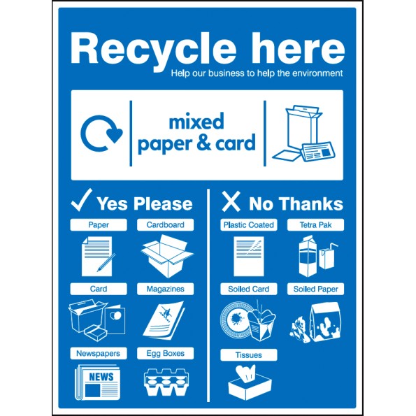 Recycle Here - Paper & Cardboard