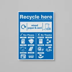Recycle Here - Paper & Cardboard