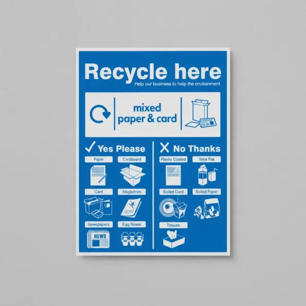 Recycle Here - Paper & Cardboard