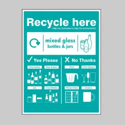 Recycle Here - Mixed Glass Bottles & Jars Recycle Here - Mixed Glass Bottles & Jars