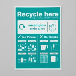 Recycle Here - Mixed Glass Bottles & Jars