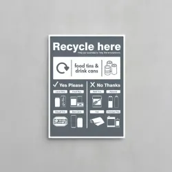 Recycle Here - Food Tins and Drink Cans