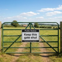 Polite Notice - Keep this Gate Shut